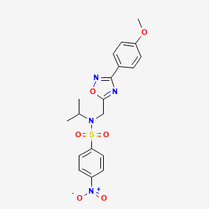 molecular formula C19H20N4O6S B14996191 N-{[3-(4-methoxyphenyl)-1,2,4-oxadiazol-5-yl]methyl}-4-nitro-N-(propan-2-yl)benzenesulfonamide 