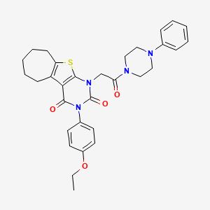 3-(4-ethoxyphenyl)-1-(2-oxo-2-(4-phenylpiperazin-1-yl)ethyl)-6,7,8,9-tetrahydro-1H-cyclohepta[4,5]thieno[2,3-d]pyrimidine-2,4(3H,5H)-dione