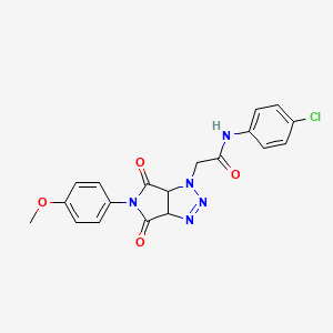 molecular formula C19H16ClN5O4 B14996232 N-(4-chlorophenyl)-2-[5-(4-methoxyphenyl)-4,6-dioxo-4,5,6,6a-tetrahydropyrrolo[3,4-d][1,2,3]triazol-1(3aH)-yl]acetamide 