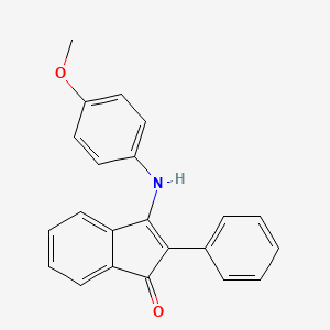 molecular formula C22H17NO2 B14996265 3-[(4-methoxyphenyl)amino]-2-phenyl-1H-inden-1-one 