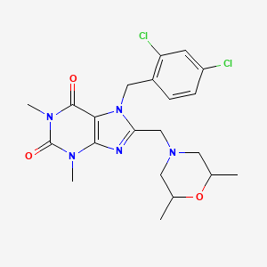 7-[(2,4-dichlorophenyl)methyl]-8-[(2,6-dimethylmorpholin-4-yl)methyl]-1,3-dimethyl-2,3,6,7-tetrahydro-1H-purine-2,6-dione