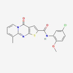 molecular formula C19H14ClN3O3S B14996339 N-(5-chloro-2-methoxyphenyl)-9-methyl-4-oxo-4H-pyrido[1,2-a]thieno[2,3-d]pyrimidine-2-carboxamide 