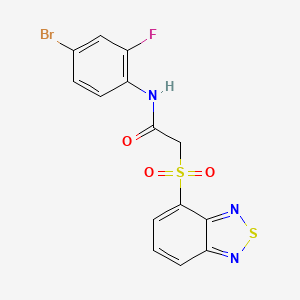 2-(2,1,3-Benzothiadiazole-4-sulfonyl)-N-(4-bromo-2-fluorophenyl)acetamide