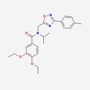 molecular formula C24H29N3O4 B14996375 3,4-diethoxy-N-{[3-(4-methylphenyl)-1,2,4-oxadiazol-5-yl]methyl}-N-(propan-2-yl)benzamide 