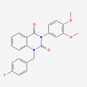 3-(3,4-Dimethoxyphenyl)-1-[(4-fluorophenyl)methyl]-1,2,3,4-tetrahydroquinazoline-2,4-dione