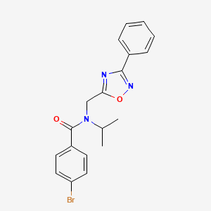 4-bromo-N-[(3-phenyl-1,2,4-oxadiazol-5-yl)methyl]-N-(propan-2-yl)benzamide