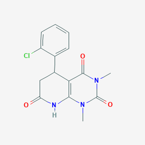 molecular formula C15H14ClN3O3 B14996387 5-(2-chlorophenyl)-1,3-dimethyl-5,8-dihydropyrido[2,3-d]pyrimidine-2,4,7(1H,3H,6H)-trione 