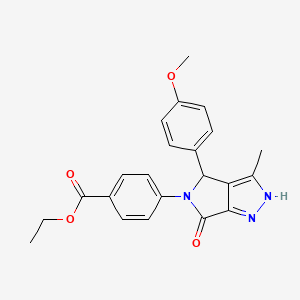 ethyl 4-[4-(4-methoxyphenyl)-3-methyl-6-oxo-2,6-dihydropyrrolo[3,4-c]pyrazol-5(4H)-yl]benzoate