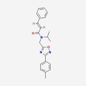 (2E)-N-{[3-(4-methylphenyl)-1,2,4-oxadiazol-5-yl]methyl}-3-phenyl-N-(propan-2-yl)prop-2-enamide