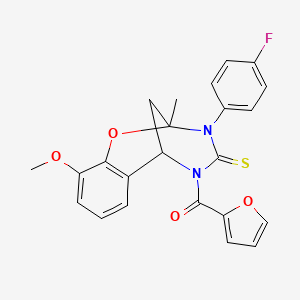 [3-(4-fluorophenyl)-10-methoxy-2-methyl-4-thioxo-3,4-dihydro-2H-2,6-methano-1,3,5-benzoxadiazocin-5(6H)-yl](furan-2-yl)methanone