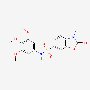 molecular formula C17H18N2O7S B14996457 3-methyl-2-oxo-N-(3,4,5-trimethoxyphenyl)-2,3-dihydro-1,3-benzoxazole-6-sulfonamide 