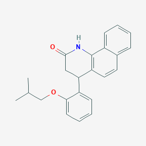 molecular formula C23H23NO2 B14996465 4-[2-(2-methylpropoxy)phenyl]-3,4-dihydrobenzo[h]quinolin-2(1H)-one 