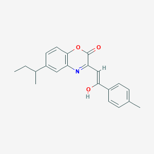 (3E)-6-(butan-2-yl)-3-[2-(4-methylphenyl)-2-oxoethylidene]-3,4-dihydro-2H-1,4-benzoxazin-2-one