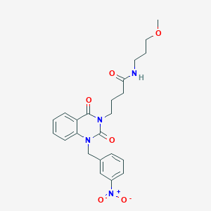 molecular formula C23H26N4O6 B14996488 N-(3-methoxypropyl)-4-{1-[(3-nitrophenyl)methyl]-2,4-dioxo-1,2,3,4-tetrahydroquinazolin-3-yl}butanamide 