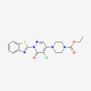 Ethyl 4-[1-(1,3-benzothiazol-2-yl)-5-chloro-6-oxo-1,6-dihydropyridazin-4-yl]piperazine-1-carboxylate