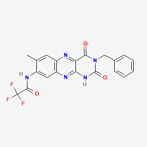 molecular formula C20H14F3N5O3 B14996536 N-(3-benzyl-2-hydroxy-7-methyl-4-oxo-3,4-dihydrobenzo[g]pteridin-8-yl)-2,2,2-trifluoroacetamide 