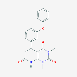 molecular formula C21H19N3O4 B14996542 1,3-dimethyl-5-(3-phenoxyphenyl)-5,8-dihydropyrido[2,3-d]pyrimidine-2,4,7(1H,3H,6H)-trione 