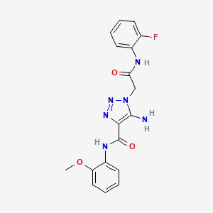 5-amino-1-{2-[(2-fluorophenyl)amino]-2-oxoethyl}-N-(2-methoxyphenyl)-1H-1,2,3-triazole-4-carboxamide