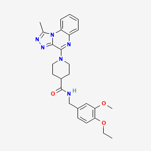 molecular formula C26H30N6O3 B14996556 N-(4-ethoxy-3-methoxybenzyl)-1-(1-methyl[1,2,4]triazolo[4,3-a]quinoxalin-4-yl)piperidine-4-carboxamide 