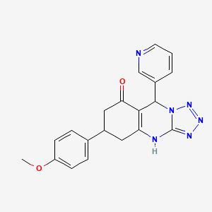 molecular formula C20H18N6O2 B14996598 6-(4-methoxyphenyl)-9-(pyridin-3-yl)-5,6,7,9-tetrahydrotetrazolo[5,1-b]quinazolin-8(4H)-one 