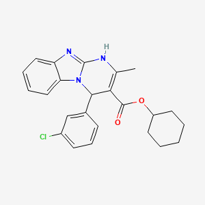 Cyclohexyl 4-(3-chlorophenyl)-2-methyl-1,4-dihydropyrimido[1,2-a]benzimidazole-3-carboxylate