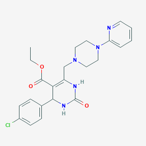 Ethyl 4-(4-chlorophenyl)-2-oxo-6-{[4-(pyridin-2-yl)piperazin-1-yl]methyl}-1,2,3,4-tetrahydropyrimidine-5-carboxylate