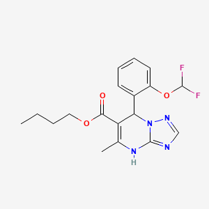 molecular formula C18H20F2N4O3 B14996678 Butyl 7-[2-(difluoromethoxy)phenyl]-5-methyl-4,7-dihydro[1,2,4]triazolo[1,5-a]pyrimidine-6-carboxylate 