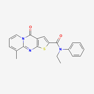 molecular formula C20H17N3O2S B14996697 N-ethyl-9-methyl-4-oxo-N-phenyl-4H-pyrido[1,2-a]thieno[2,3-d]pyrimidine-2-carboxamide 