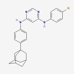 molecular formula C26H27BrN4 B14996701 N4-[4-(Adamantan-1-YL)phenyl]-N6-(4-bromophenyl)pyrimidine-4,6-diamine 