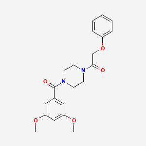 molecular formula C21H24N2O5 B14996706 1-[4-(3,5-Dimethoxybenzoyl)piperazin-1-yl]-2-phenoxyethanone 