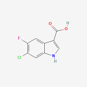 molecular formula C9H5ClFNO2 B1499671 6-Chloro-5-fluoro-1h-indole-3-carboxylic acid CAS No. 920023-30-9