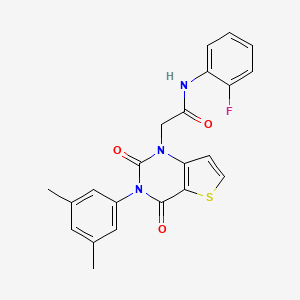 2-[3-(3,5-dimethylphenyl)-2,4-dioxo-3,4-dihydrothieno[3,2-d]pyrimidin-1(2H)-yl]-N-(2-fluorophenyl)acetamide