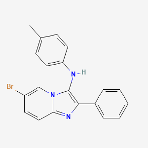 molecular formula C20H16BrN3 B14996725 6-bromo-N-(4-methylphenyl)-2-phenylimidazo[1,2-a]pyridin-3-amine 