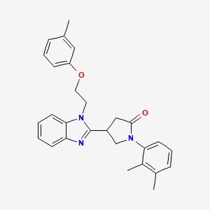 molecular formula C28H29N3O2 B14996753 1-(2,3-dimethylphenyl)-4-{1-[2-(3-methylphenoxy)ethyl]-1H-benzimidazol-2-yl}pyrrolidin-2-one 