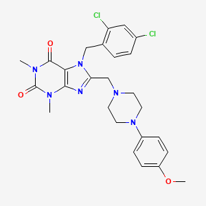 molecular formula C26H28Cl2N6O3 B14996769 7-(2,4-dichlorobenzyl)-8-{[4-(4-methoxyphenyl)piperazin-1-yl]methyl}-1,3-dimethyl-3,7-dihydro-1H-purine-2,6-dione 