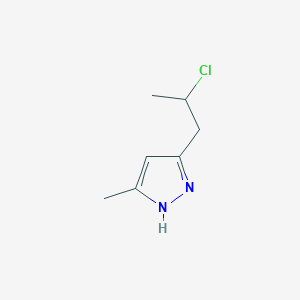molecular formula C7H11ClN2 B1499681 3-(2-Chloropropyl)-5-methyl-1H-pyrazole 