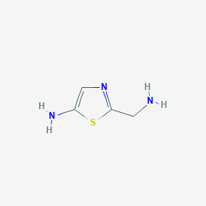 molecular formula C4H7N3S B1499686 2-(Aminomethyl)thiazol-5-amine 