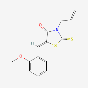 (5Z)-5-(2-methoxybenzylidene)-3-(prop-2-en-1-yl)-2-thioxo-1,3-thiazolidin-4-one