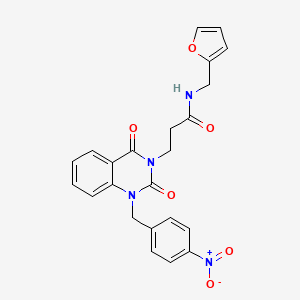 N-[(furan-2-yl)methyl]-3-{1-[(4-nitrophenyl)methyl]-2,4-dioxo-1,2,3,4-tetrahydroquinazolin-3-yl}propanamide