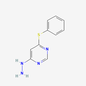 molecular formula C10H10N4S B14996880 4-Hydrazinyl-6-(phenylsulfanyl)pyrimidine 