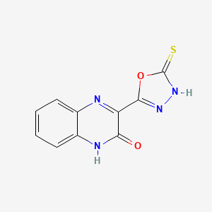 molecular formula C10H6N4O2S B14996890 3-(5-sulfanyl-1,3,4-oxadiazol-2-yl)quinoxalin-2(1H)-one 