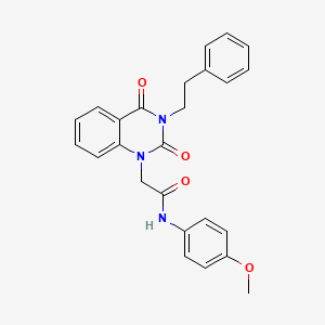 2-[2,4-dioxo-3-(2-phenylethyl)-3,4-dihydroquinazolin-1(2H)-yl]-N-(4-methoxyphenyl)acetamide