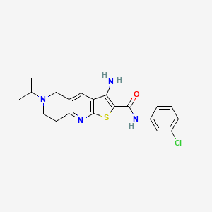 3-amino-N-(3-chloro-4-methylphenyl)-6-(propan-2-yl)-5,6,7,8-tetrahydrothieno[2,3-b][1,6]naphthyridine-2-carboxamide