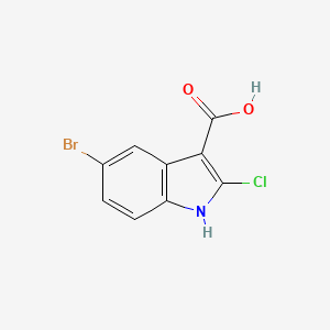 molecular formula C9H5BrClNO2 B1499692 5-Bromo-2-chloro-1H-indole-3-carboxylic acid CAS No. 933740-77-3