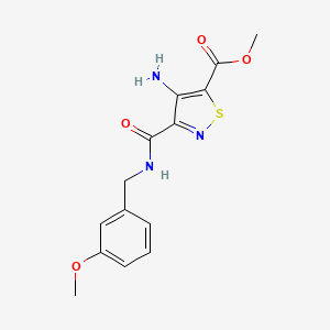 Methyl 4-amino-3-{[(3-methoxyphenyl)methyl]carbamoyl}-1,2-thiazole-5-carboxylate