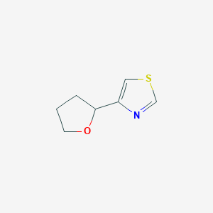 molecular formula C7H9NOS B1499693 Thiazole, 4-(tetrahydro-2-furanyl)- 