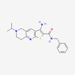 molecular formula C21H24N4OS B14996956 3-amino-N-benzyl-6-(propan-2-yl)-5,6,7,8-tetrahydrothieno[2,3-b][1,6]naphthyridine-2-carboxamide 