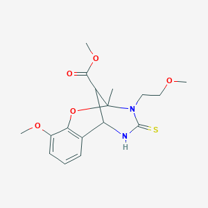 methyl 10-methoxy-3-(2-methoxyethyl)-2-methyl-4-thioxo-3,4,5,6-tetrahydro-2H-2,6-methano-1,3,5-benzoxadiazocine-11-carboxylate