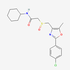 2-{[2-(4-Chlorophenyl)-5-methyl-1,3-oxazol-4-YL]methanesulfinyl}-N-cyclohexylacetamide