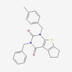 3-benzyl-1-(4-methylbenzyl)-6,7-dihydro-1H-cyclopenta[4,5]thieno[2,3-d]pyrimidine-2,4(3H,5H)-dione